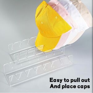 New!Hat Stand for Baseball Caps -2PCS,No Install Acrylic Hat Organizer Holder